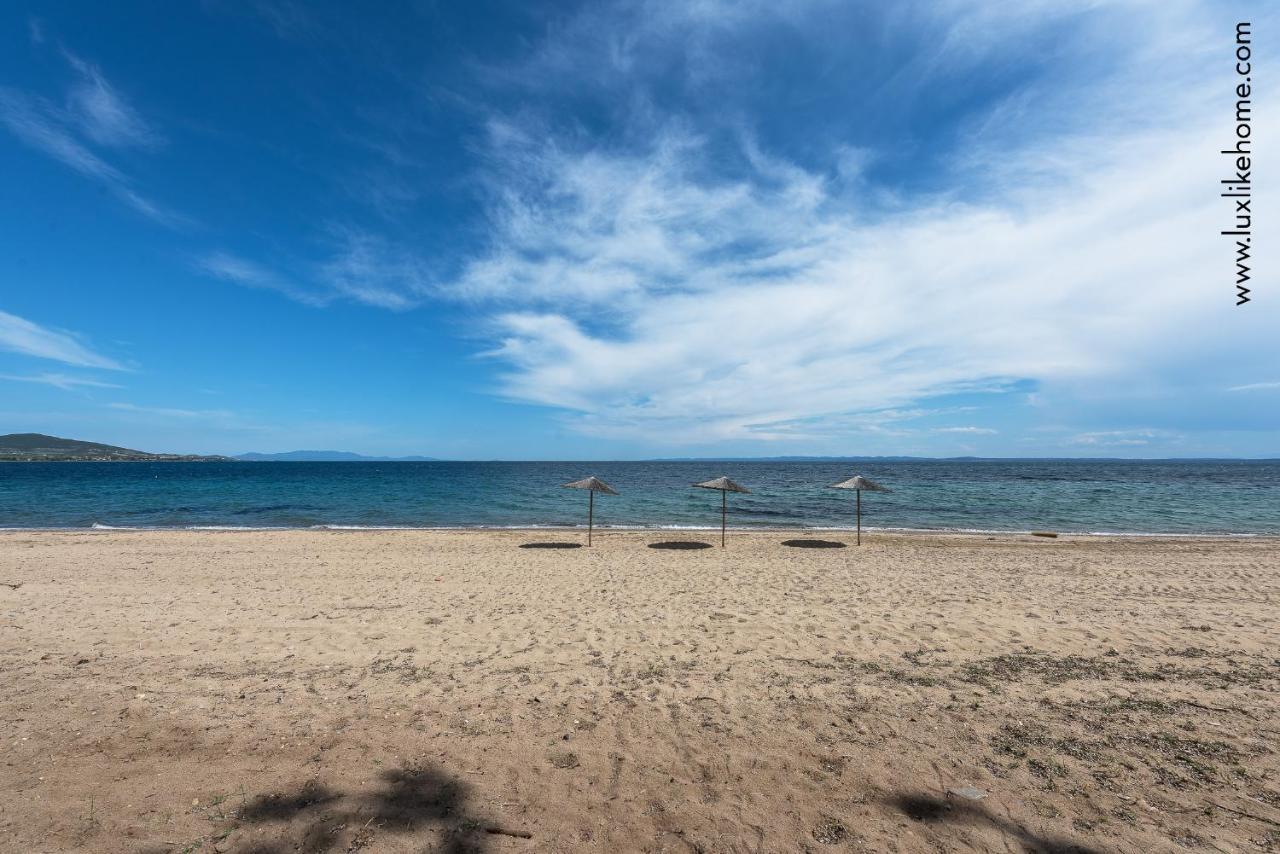 #Luxlikehome - Mediterranee Beachfront Summer House Kalyves Polygyrou Exterior photo